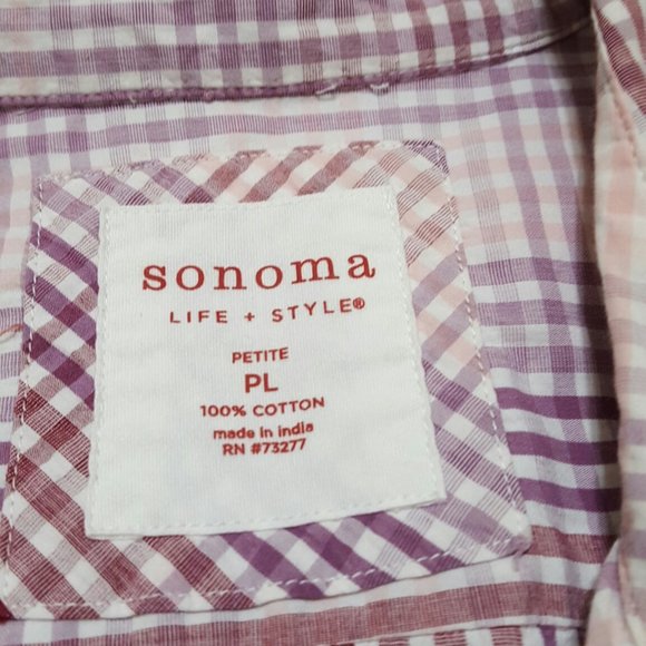 Women´s Sonoma Life + Style Pink Button Down Shirt - Picture 7 of 16